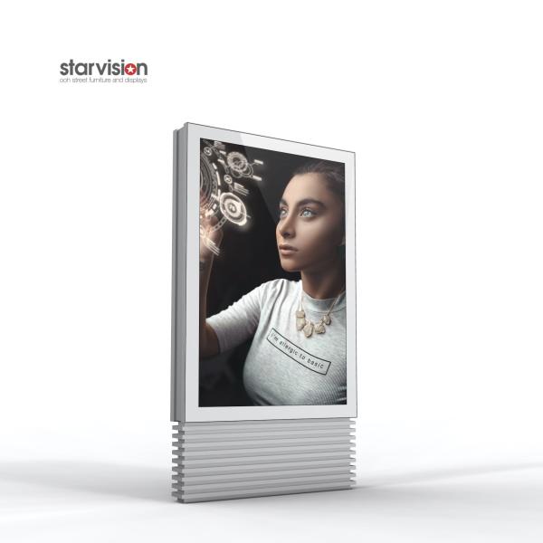 2500cd/M2 Free Standing Digital Signage IP56  Vertical Lcd Display For Shopping Center