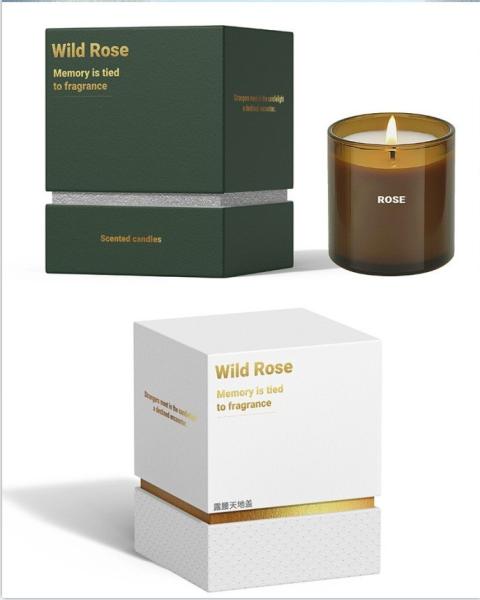 Cardboard Perfume Candle Packaging Box Aromatherapy Art Paper Gift Box For Candle Jar