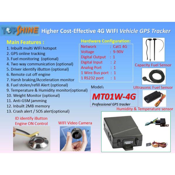 Управление автопарком 4G CAT1 GPS слежение за автомобилем с видеомагнитофоном