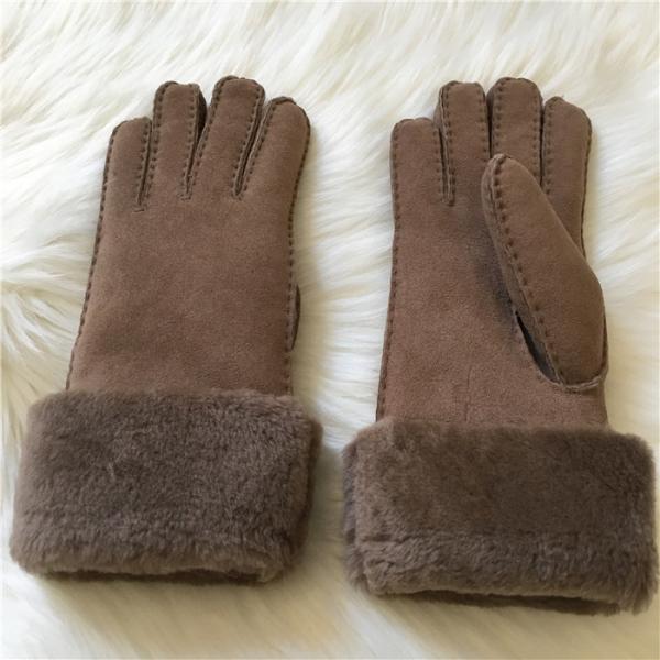 Women sheepskin winter gloves 100% Handmade Real wool lining Gloves Mittens