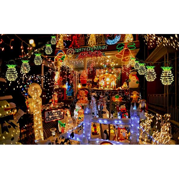 Ананас сада водоустойчивый солнечный приведенный в действие освещает аттестацию FCC 12000lm