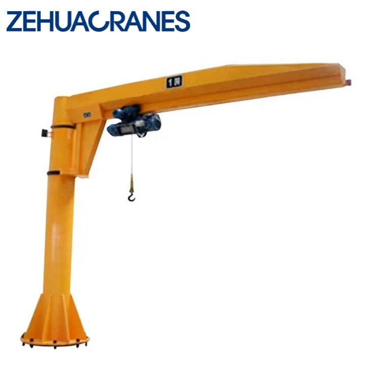 Zehua 360-Degree Rotation Motor-Driven Jib Crane with Customizable Capacity and Lifting Height for Factory/Warehouse Use