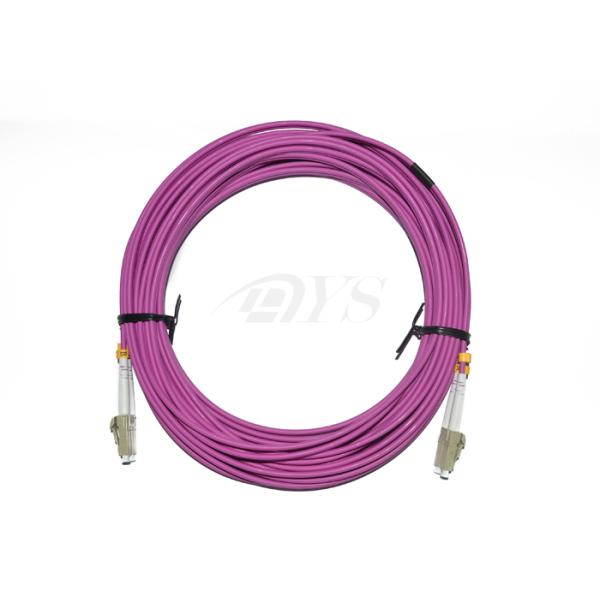 LC/PC Purple Plastic  Multimode duplex Fiber Optic Cable/Fiber Optic Patch Lead