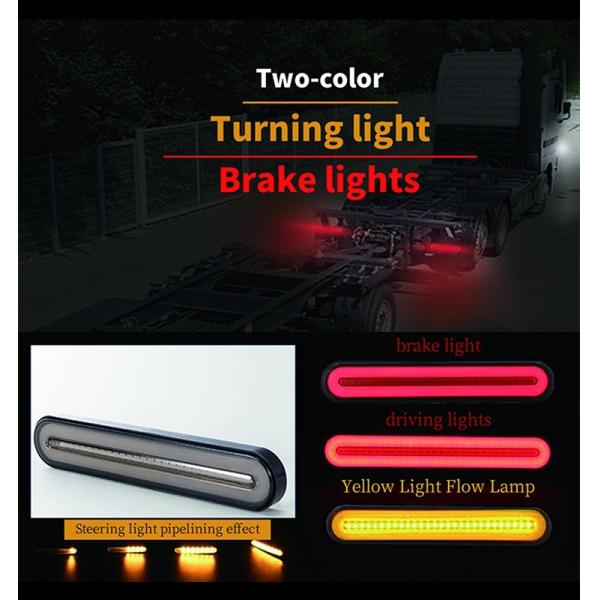 2835 100SMD Red Amber Truck Tail Lights , 400lm Waterproof Trailer Lights