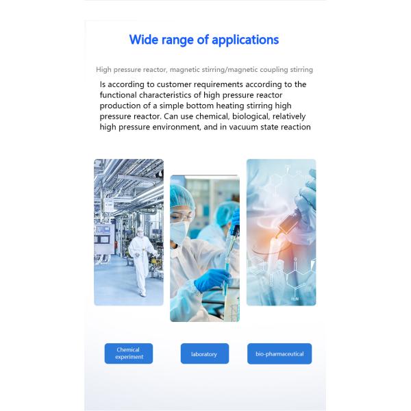 Реактора давления нержавеющей стали нагрев электрическим током лаборатории гидрогенизации высокого настольный