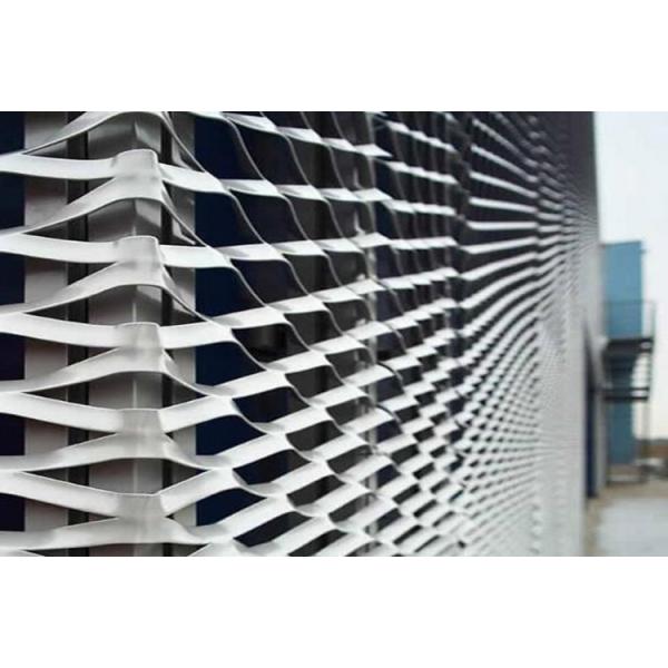 Light Duty Aluminum Expanded Metal Mesh Decorative For Exterior Wall Cladding