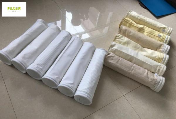 saco de filtro industrial do poliéster de 500g 550GSM para plantas do cimento