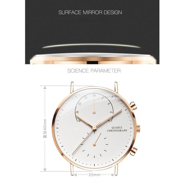 Quality sapphire glass minimalist face no brand watches waterproof 3atm