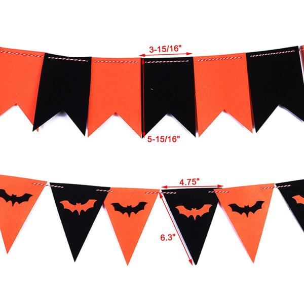 Home Decoration Felt Flag Banner Happy Halloween Party