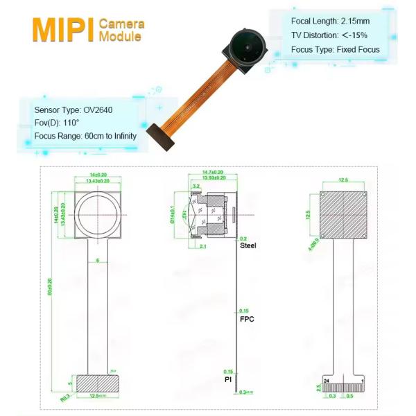 2MP OV2640 датчик ESP32 CAM модуль Fisheye MIPI модуль камеры