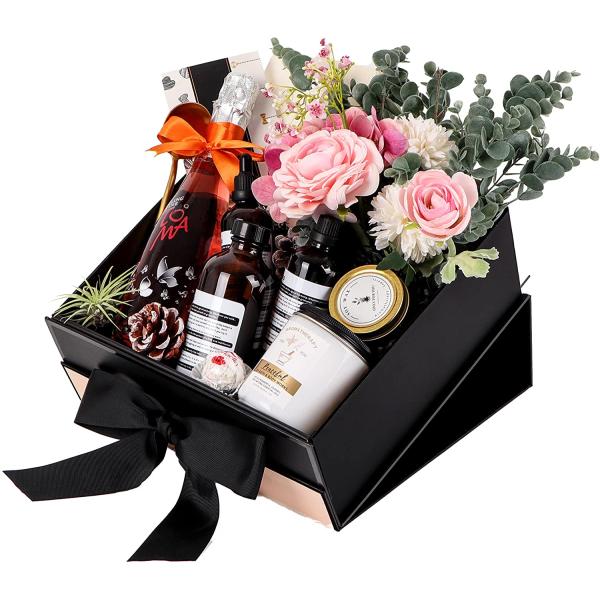 Creatrust White Gift Ribbon Large Flower Candle Wedding Packaging Lcd Video Explosive Box Paper Gift Box