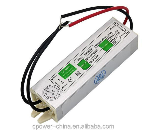 10W-200W Waterproof IP67 LED Light Transformer Power Supply Driver with 24v DC Output