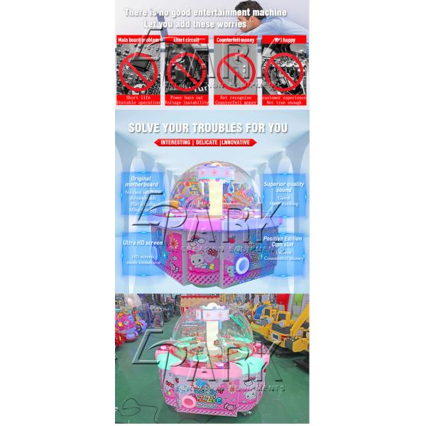 Sweet Design Four People Redemption Game Machine / Candy Crane Machine