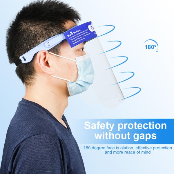 Custom Safety Face Shield Protective Visor Mask , Adjustable Anti Saliva Protective Mask