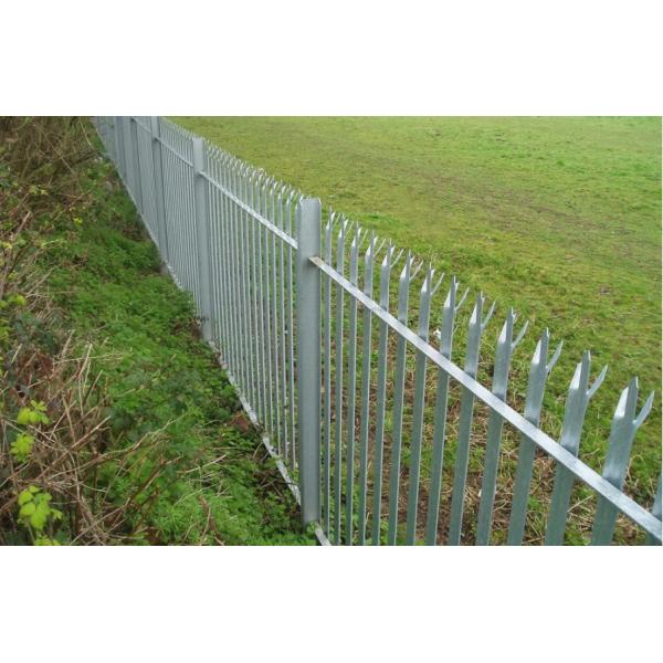 Garden Steel Palisade Fencing Hot Dipped Galvanized With Post