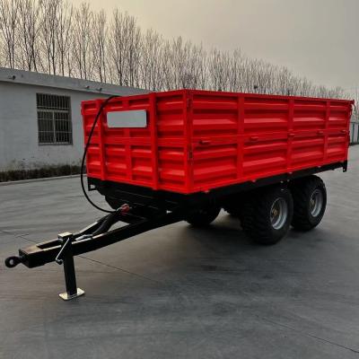 Hydraulic Dump Farm Trailer 5T Red Colour Two Alex Four Wheel 2060Kg