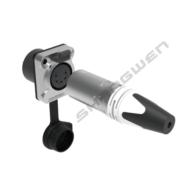 Waterproof IP65 5-Pin XLR Connector Female Adapter Zinc Alloy Shell Outdoor Microphone MIC Plug Socket Male Connector
