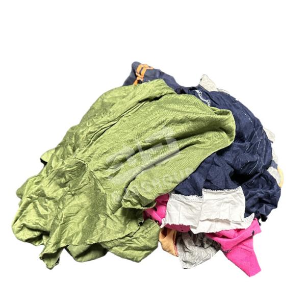 Cutting Used T-shirt Rags trapos indistriales Coloured Wipers 100% Cotton Rags Machine Wiping Used Rags for Industrial C