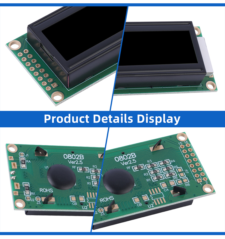 Persian BTN Black Film 0802B Character LCD Module Three Year Warranty LCM Display Module