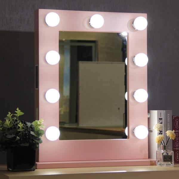Modern Luxury Table Top Small Frame Mirror avec maquillage à LED à faible luminosité