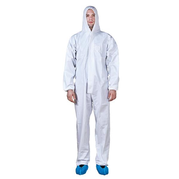 Opciones de tamaños completos Blanco con capucha desechable para protección del equipo de seguridad
