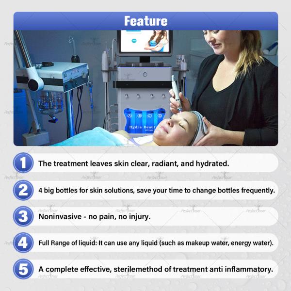 100V-240V напряжение гидро лицевой аппарат с функцией очистки кожи затягивания