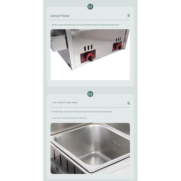 Commercial Deep Fryer Desktop Twin Cylinder Fryer Machine Easy to Operate and Clean
