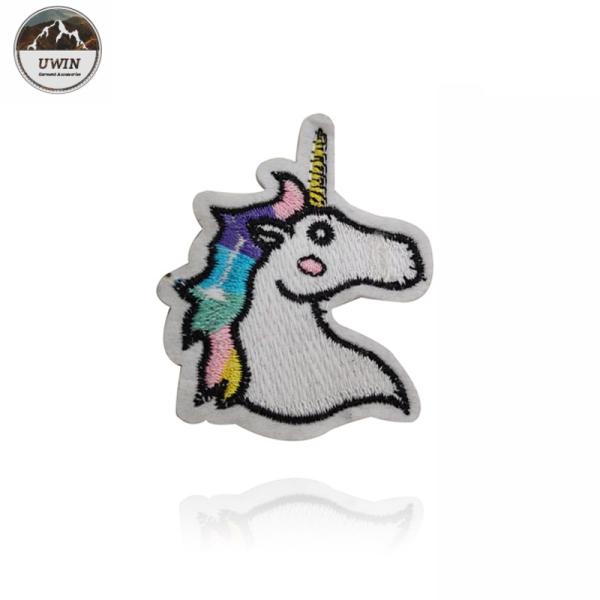 Woven Merrowed Border Unicorn Sew On Patch , Washable Unicorn Embroidery Patches