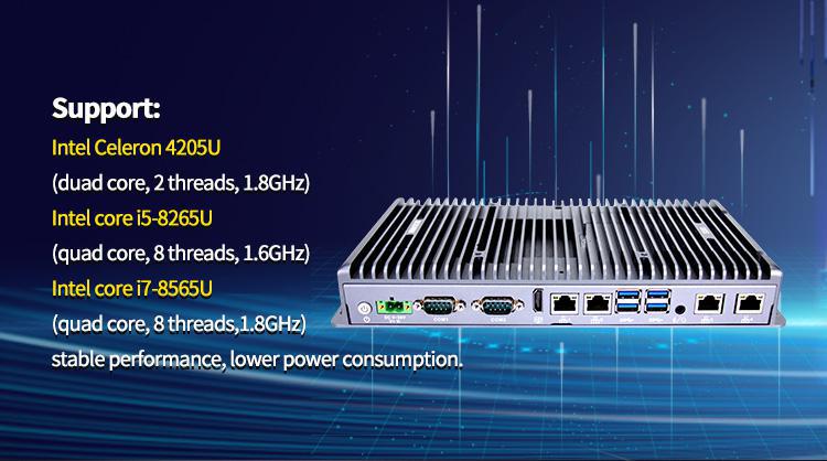 IBOX-3046 Промышленный мини-PC без вентилятора 10110U Процессор DC 9V-36V Широковольтный вход