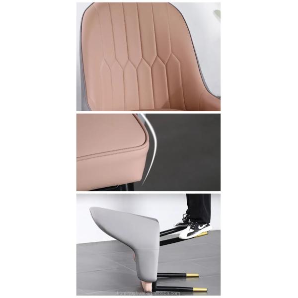 Contemporary High Back Upholstered Dining Chairs Patchwork Modern Dining Chair