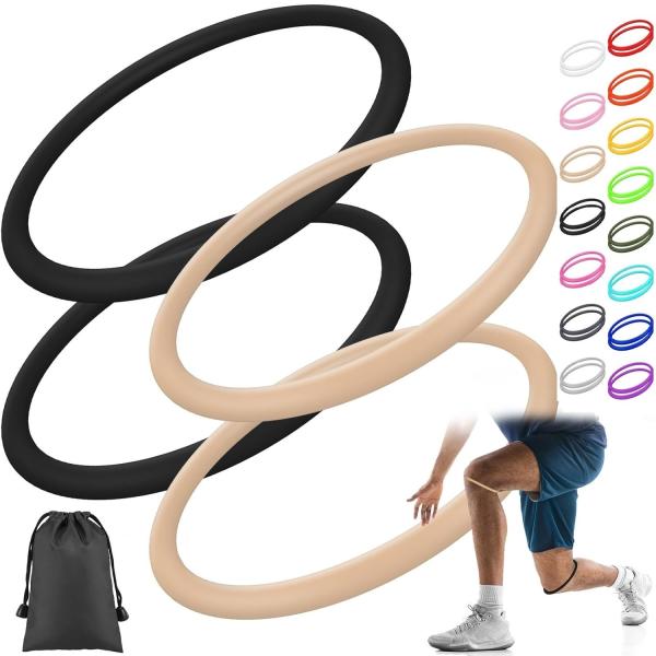 2pcs de silicona de tendón patellar de rodilla banda de rodilla para aliviar el dolor de rodilla banda de patella para baloncesto correr deportes respirable banda de apoyo de tendón patellar