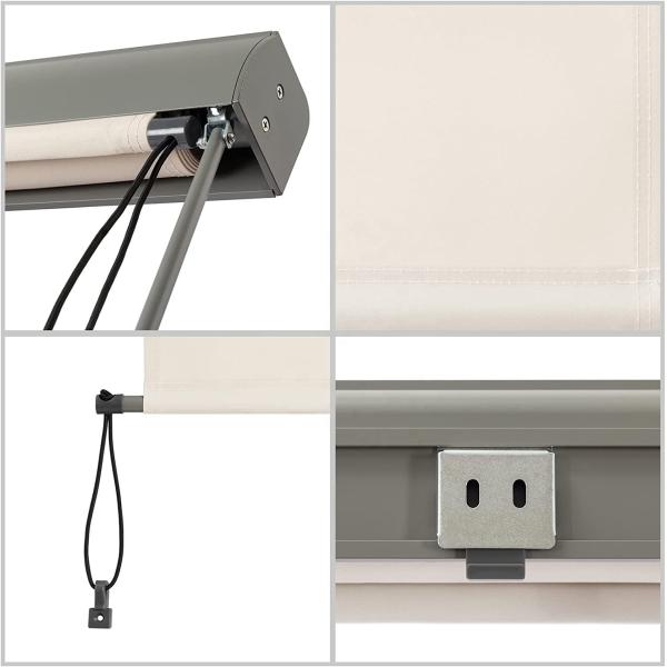 Balcony Sun and Privacy Protection Hand Crank Mechanism Vertical Outdoor Roller Blind