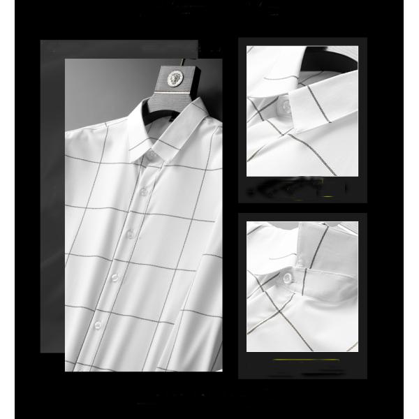 100% хлопчатобумажная мужская платовая рубашка осенняя мода неформальная большая длинная рукава рубашка