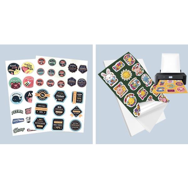 Waterproof White Blank 80mic Glossy PET Self-adhesive Label Sticker