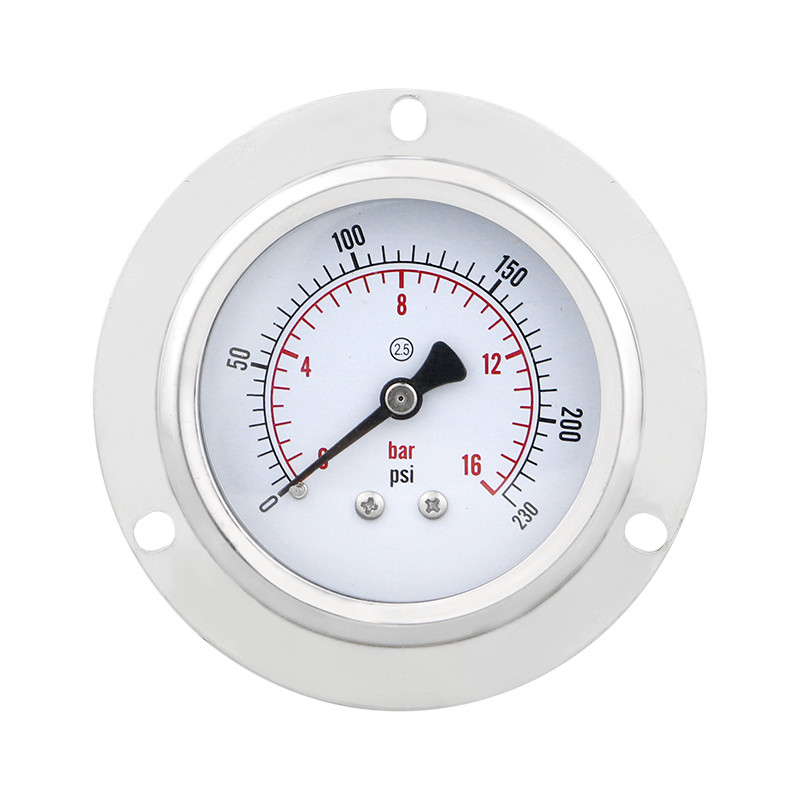 Zhejiang Manufactured 62.2mm All Stainless Steel Pressure Gauge with Flanged Edge