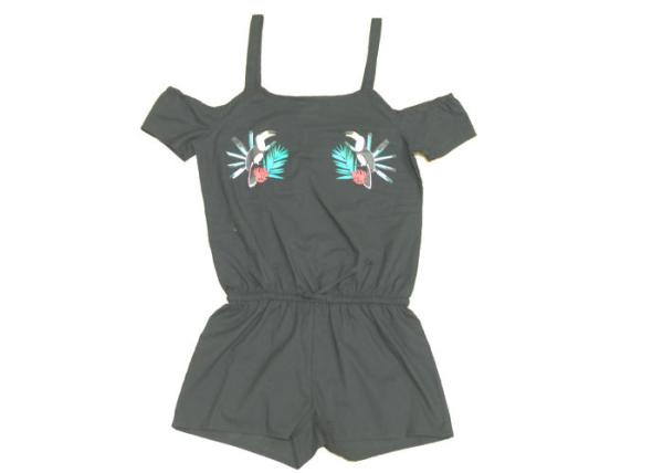 Strappy Ladies Holiday Jumpsuit , One Piece Shorts Jumpsuit Customized Logo