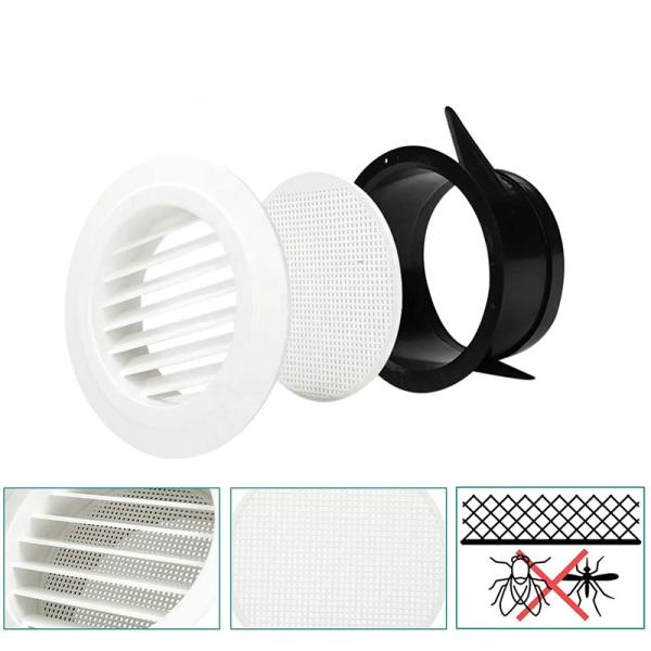 Capa de salida de ventilación de plástico moderno fácil de instalar y limpiar protección contra insectos y escombros estándar