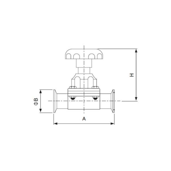 Tri - Clover / Clamp Diaphragm Stainless Steel Valves EPDM Sealing For Food / Brewery