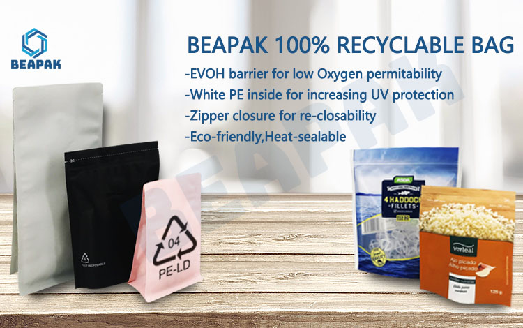 Recyclable качества еды Resealable стоят вверх мешок с клапаном