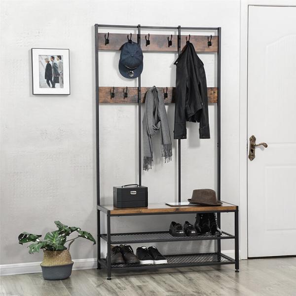 Large Coat Rack for Hallway, Industrial Coat Stand for Sale, Hallway Coat Rack, UHSR86BX