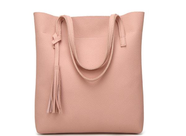 PU Leather Handbags with Tassel  Big Capacity Shopping Bags Low Price Shoulder Bag