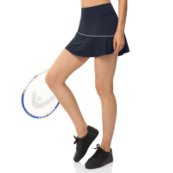 88% Polyester Women'S Athletic Skort Tennis Skirt With Pockets Shorts RGS