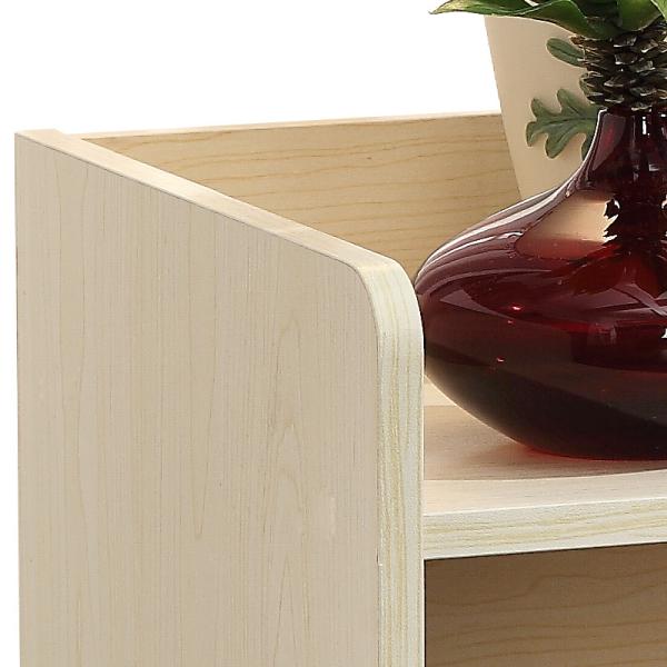 Durable Wooden White Small Night Stands 3 Tier Shelves Environment Friendly