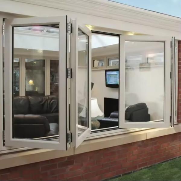 Temperature Control Aluminum Folding Window with Customizable Glass Thickness and Weather Resistance