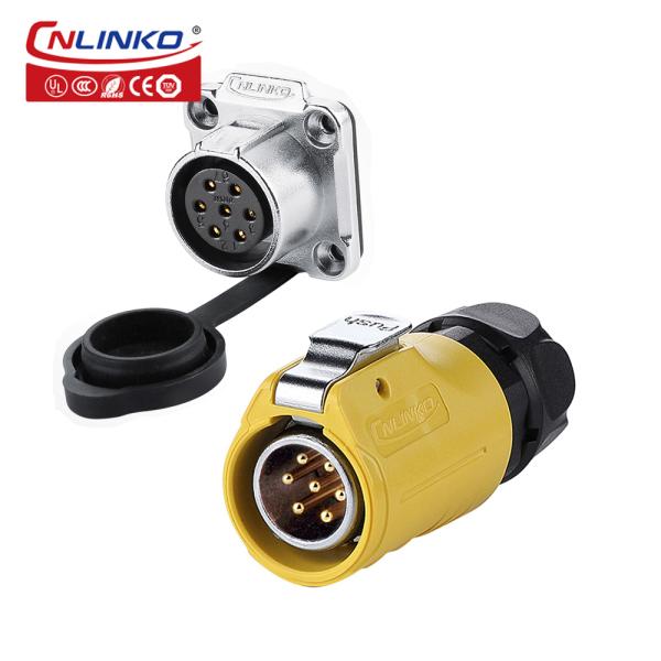 Cnlinko Ip68 Battery Bulkhead Circular Plug Socket Electrical 7 Pin Waterproof Connector