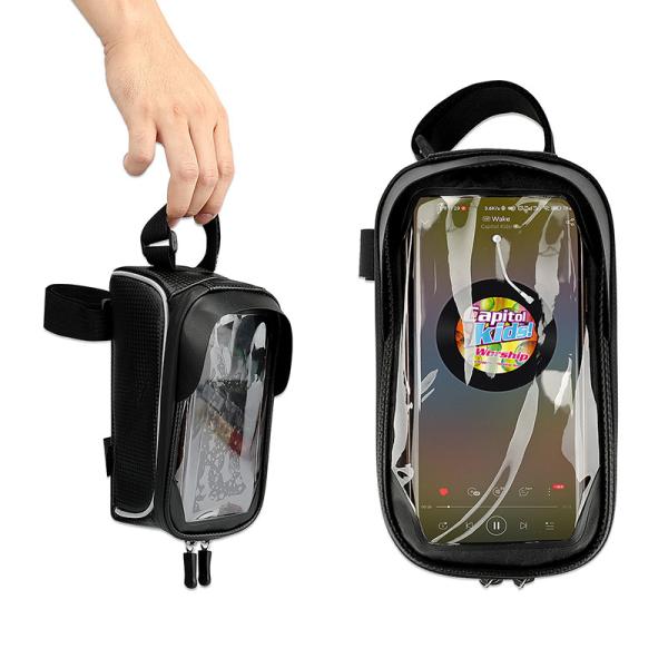 Waterproof Bike Phone Bag Front Frame Bicycle Bag Pouch 8x3x5