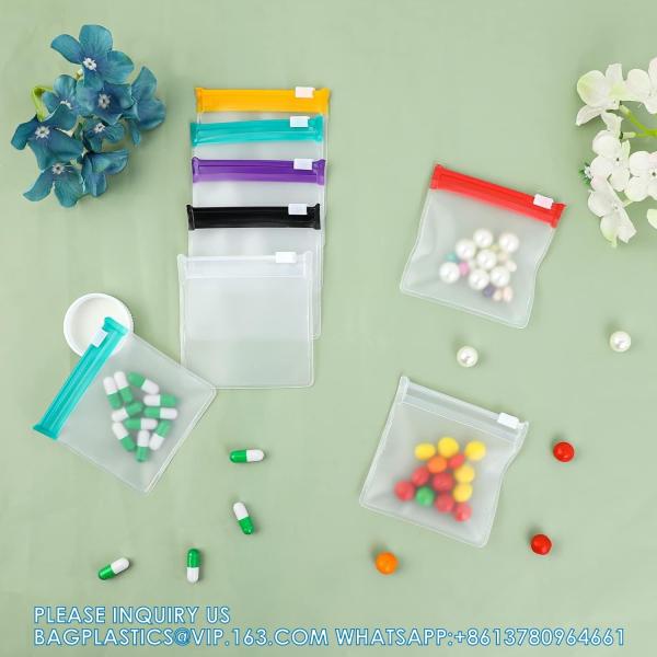 Zippered Pill Pouch Reusable Pill Pouch Bags Storage Pouches With Slide Lock Pill Bags Small Portable Pill Baggies