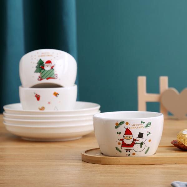 Customizable Ceramic Home Decoration Tableware For Christmas Gift