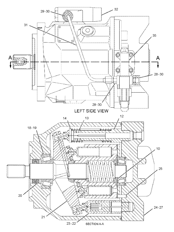 2354110 Main Hydraulic Pump for CAT 428D Backhoe Loader | High-Performance 235-4110 Replacement