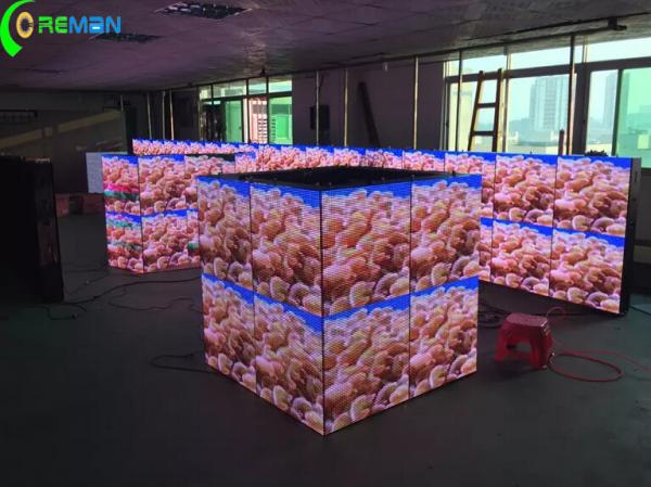 Big RGB P10 Front Service LED Display Four Sides Square Easy Assembling 3535